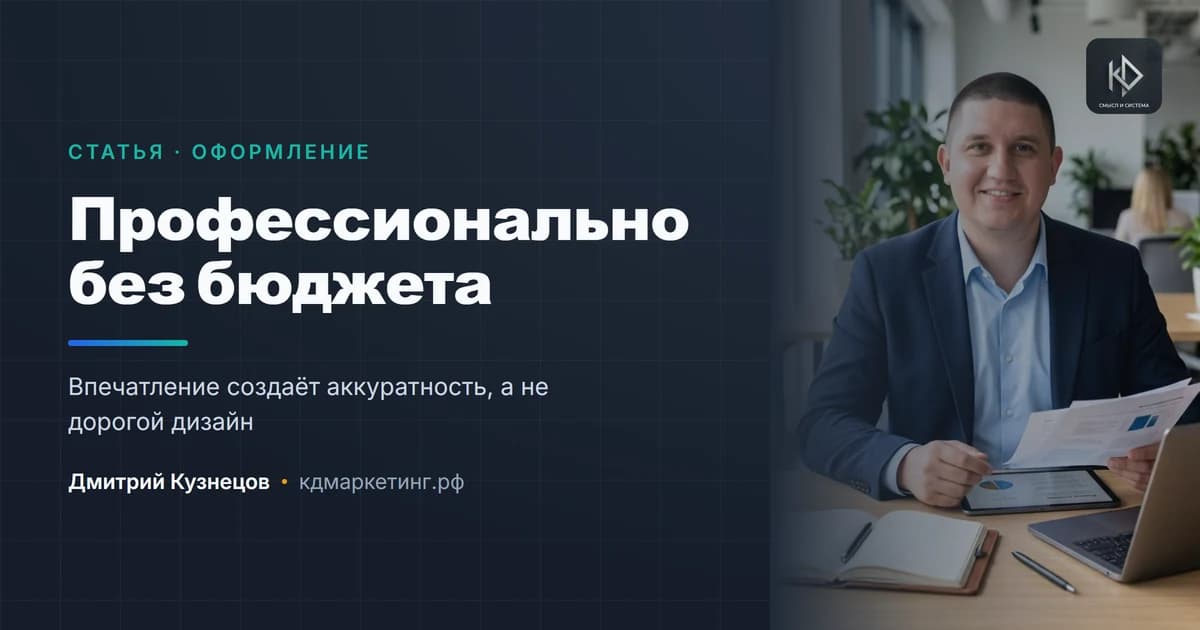 Как выглядеть профессионально без бюджета на дизайн